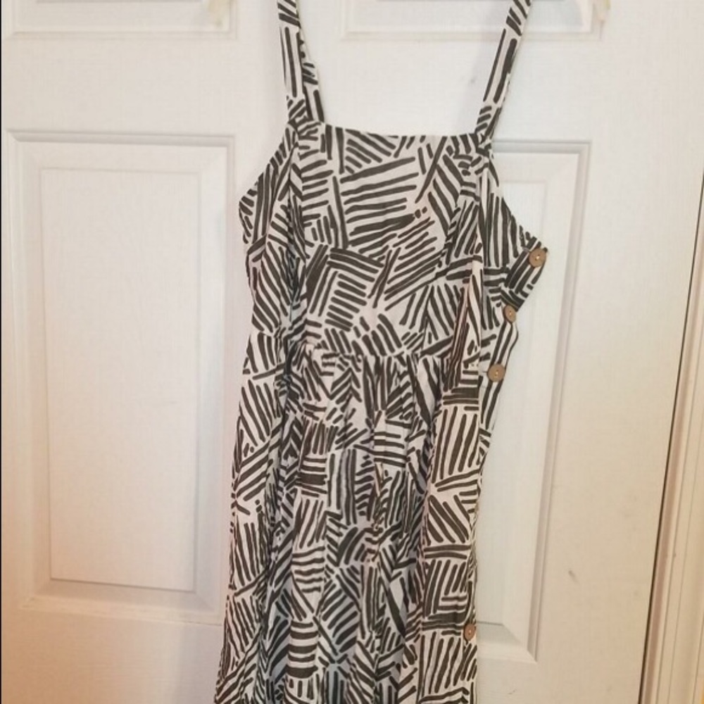 Very J The Isaia Sun Dress in Ivory & Olive